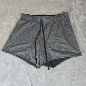 Nike Shorts Womens Small Gray/Black Dri-FIT Comfort Waist Drawstring Pro Workout